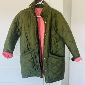 JCrew Petite new quilted cocoon puffer coat